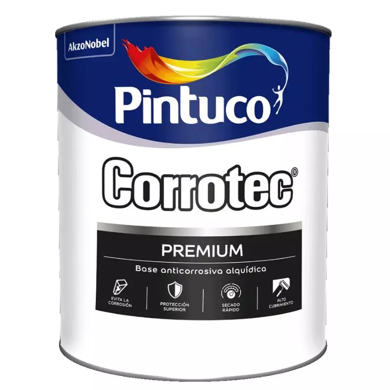 Pintura Corrotec Anticorrosivo Premium gris 507 1/4 Pintuco Pintura Corrotec Anticorrosivo Premium gris 507 1/4 Pintuco