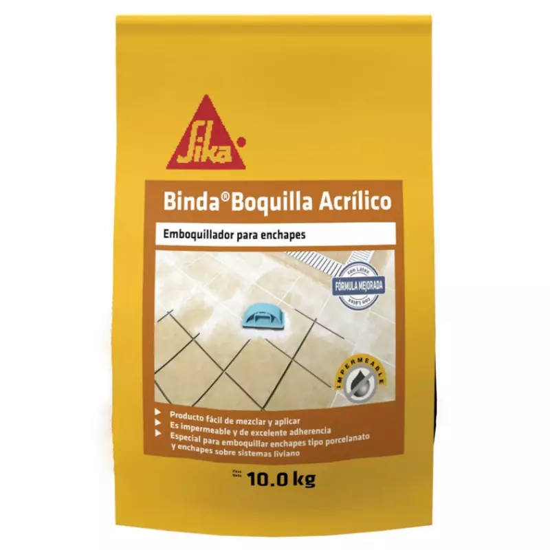 Binda boquilla acrílico blanco x 10 kg Sika Binda boquilla acrílico blanco x 10 kg Sika
