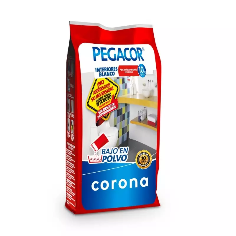 Pegacor blanco interior x 10kg Corona Pegacor blanco interior x 10kg Corona