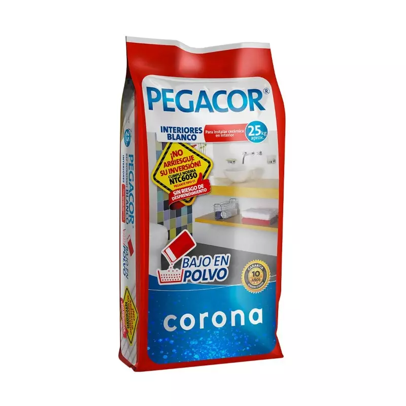 Pegacor blanco interior x 25kg Corona Pegacor blanco interior x 25kg Corona