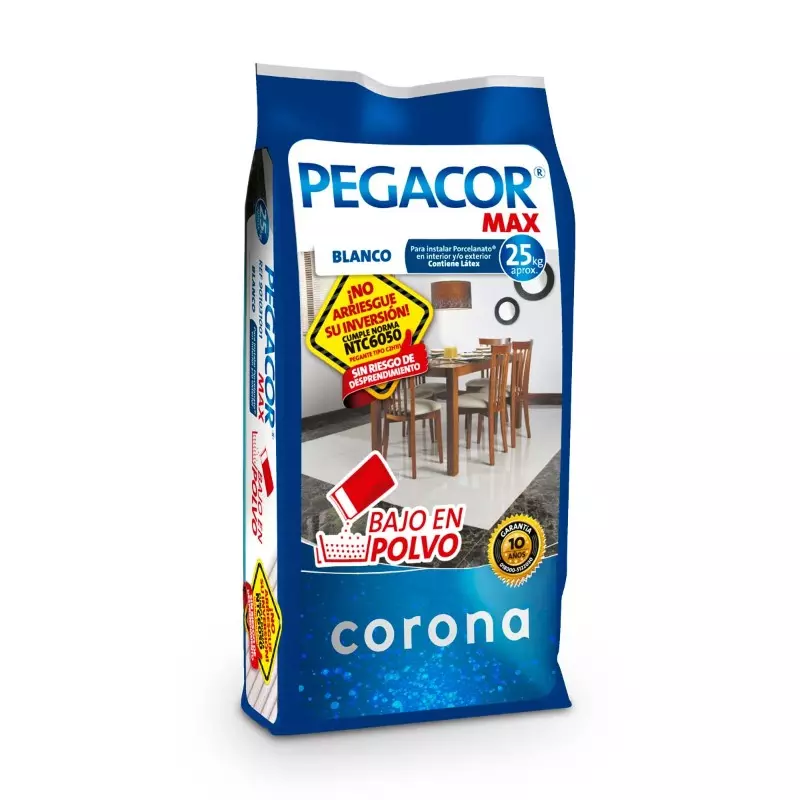 Pegacor Max blanco x 25kg Corona Pegacor Max blanco x 25kg Corona