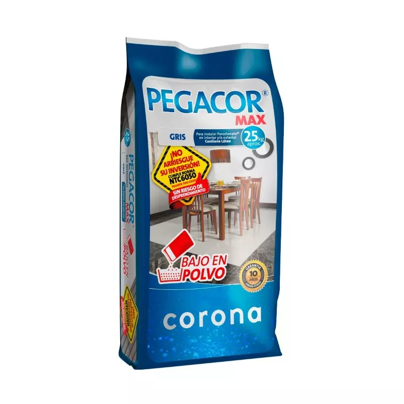 Pegacor max gris x 25kg Corona Pegacor max gris x 25kg Corona