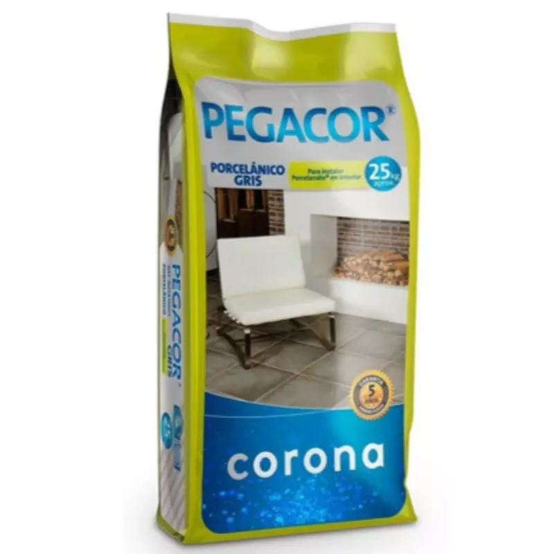 Pegacor porcelanico gris x 25kg Corona Pegacor porcelanico gris x 25kg Corona