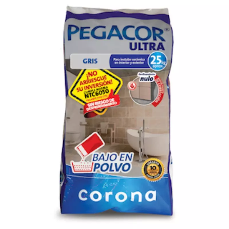 Pegacor ultra gris x 25kg Corona Pegacor ultra gris x 25kg Corona
