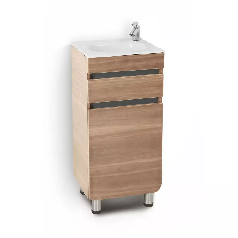 Mueble Aluvia Miel a Piso con Lavamanos de 40x35 Corona Mueble Aluvia Miel a Piso con Lavamanos de 40x35 Corona