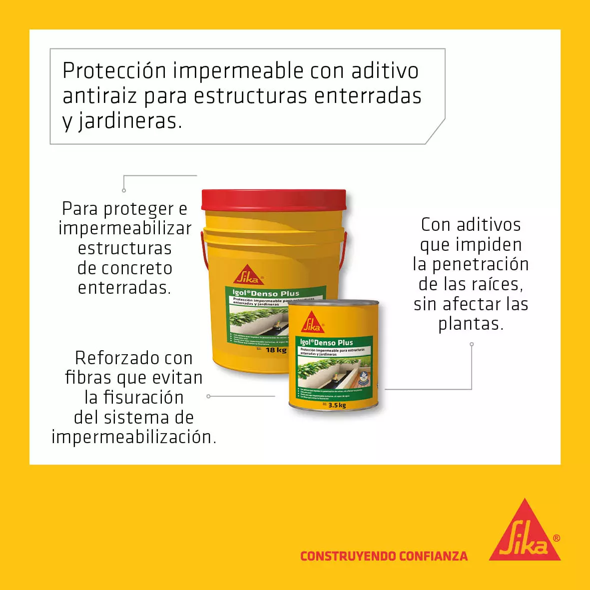 Igol Denso Plus Protección Impermeable Bajotierra Negro 18 kg Sika Igol Denso Plus Protección Impermeable Bajotierra Negro 18 kg Sika