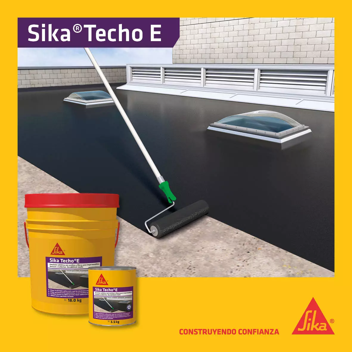 Sika Techo E Impermeabilizante asfáltico x 1.6 kilos Sika Sika Techo E Impermeabilizante asfáltico x 1.6 kilos Sika