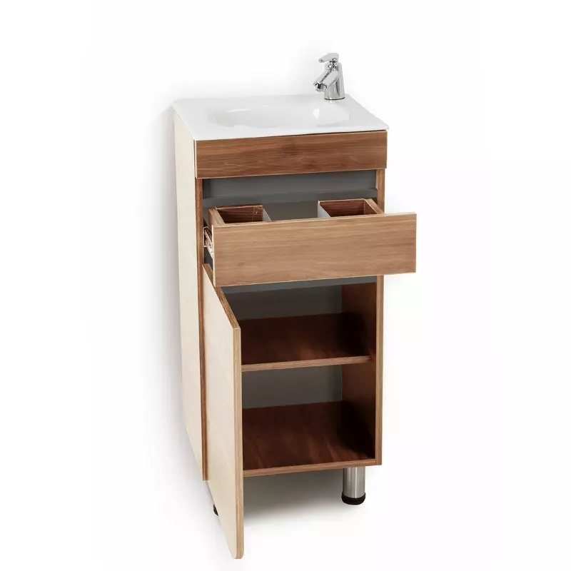 Mueble Aluvia Miel a Piso con Lavamanos de 40x35 Corona Mueble Aluvia Miel a Piso con Lavamanos de 40x35 Corona