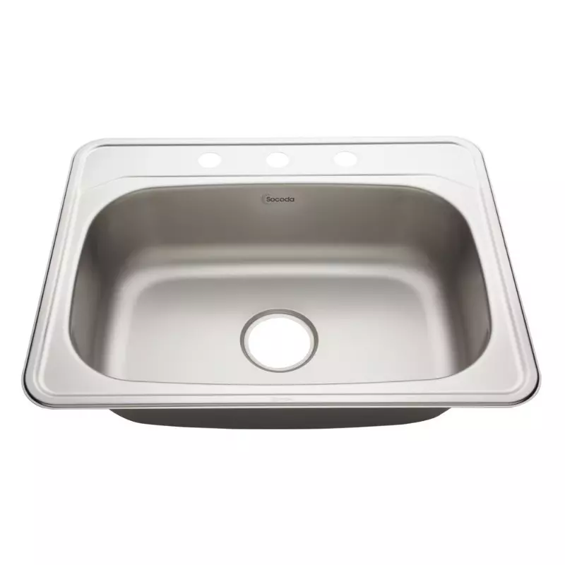 Lavaplatos sencillo acero inoxidable Radiante Empotrar 62 x 48cm mezclador Socoda Lavaplatos sencillo acero inoxidable Radiante Empotrar 62 x 48cm mezclador Socoda