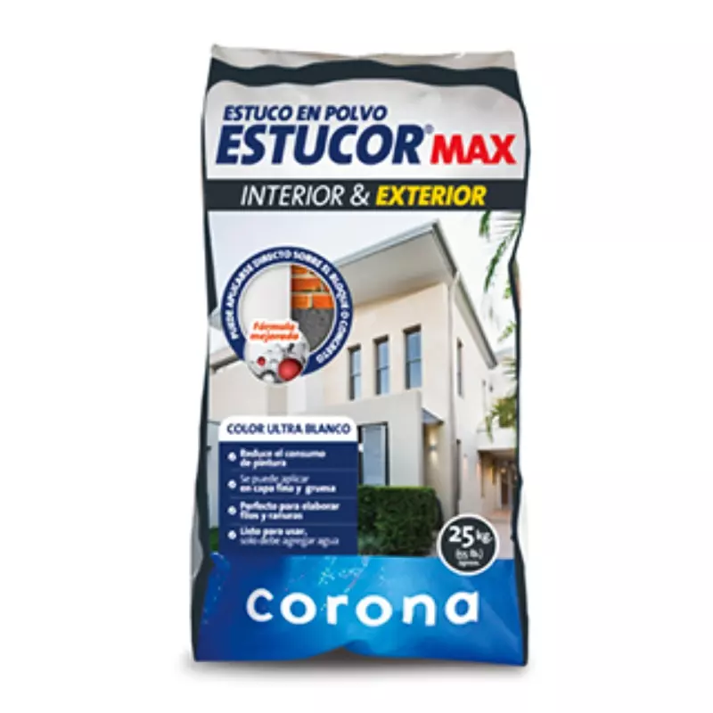 Estucor estuco max blanco x 25kg Corona Estucor estuco max blanco x 25kg Corona