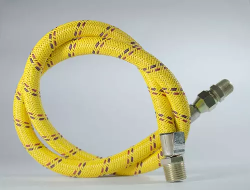 Conector Flexible Acero Re/Pvc Amarillo de 1/2" x 3/8" x 1.20 Mt Sedal Conector Flexible Acero Re/Pvc Amarillo de 1/2" x 3/8" x 1.20 Mt Sedal