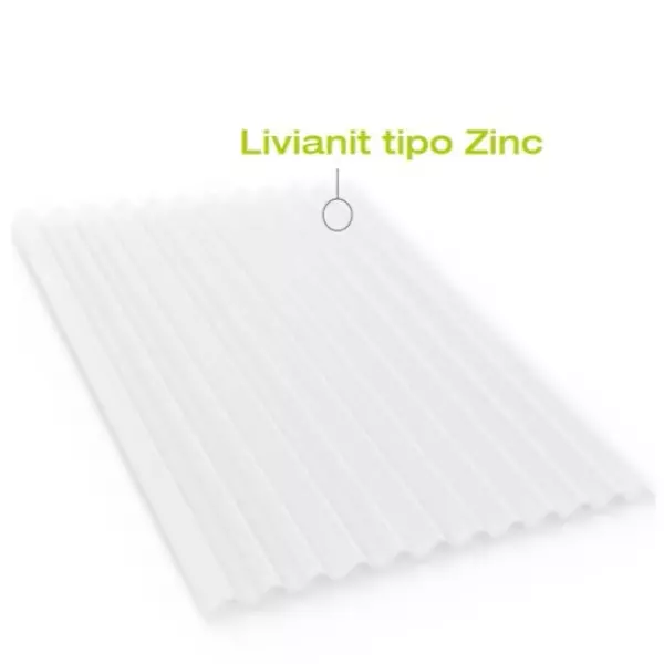 Teja livianit tipo zinc No. 7 marfil 2.15 m x 82 cms Eternit Teja livianit tipo zinc No. 7 marfil 2.15 m x 82 cms Eternit