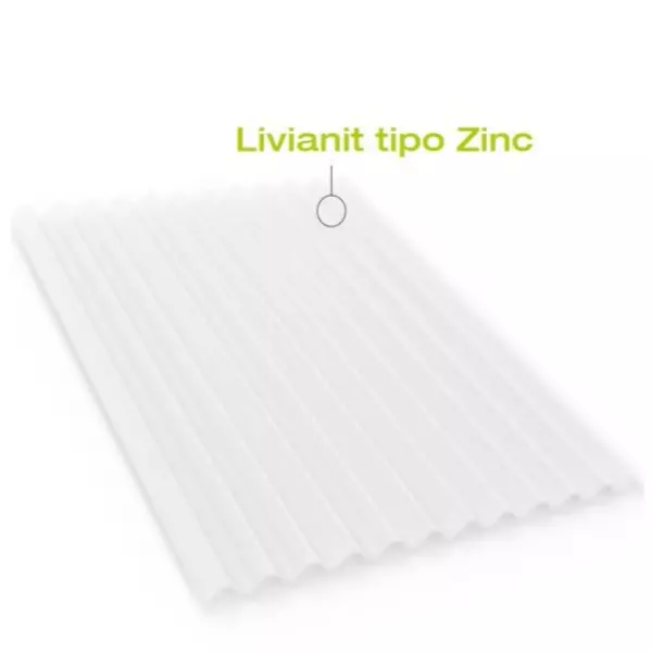 Teja livianit tipo zinc No. 10 marfil 3.05 m x 82 cms Eternit Teja livianit tipo zinc No. 10 marfil 3.05 m x 82 cms Eternit