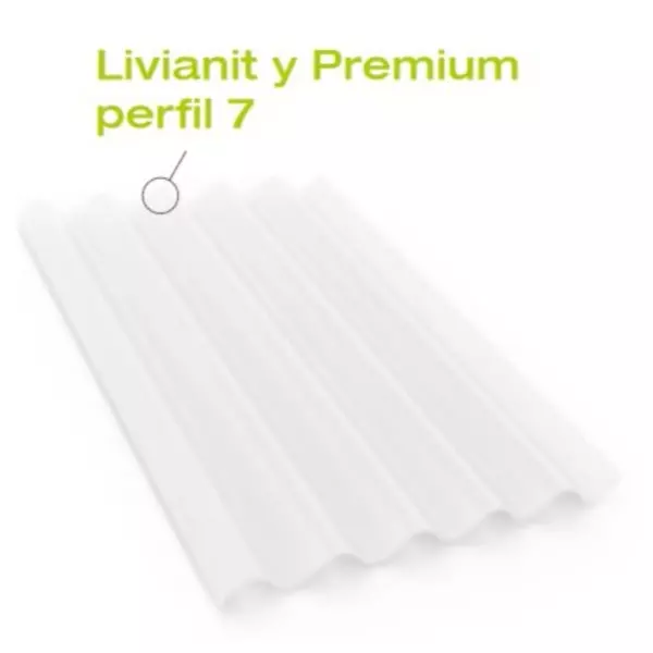 Teja premium perfil 7 No. 8 marfil 2.44 m x 92 cms Eternit Teja premium perfil 7 No. 8 marfil 2.44 m x 92 cms Eternit